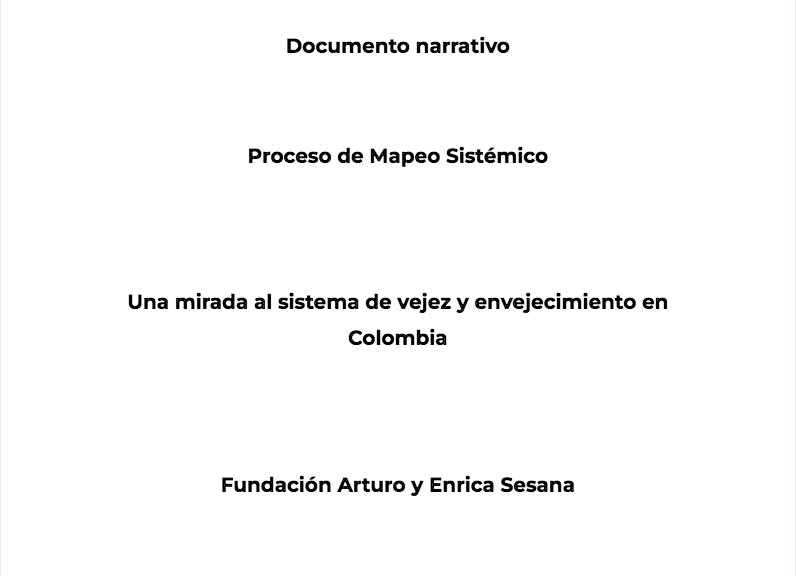 Proceso de Mapeo Sistémico: Una mirada al sistema de vejez y envejecimiento en Colombia image